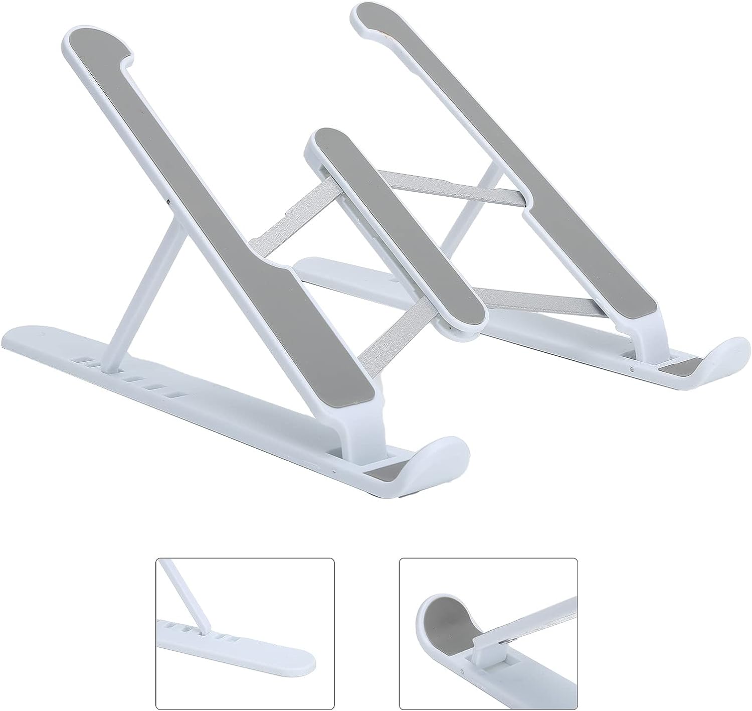 Tablet stand with adjustable angles and foldable legs Tablet stand with adjustable angles and foldable legs